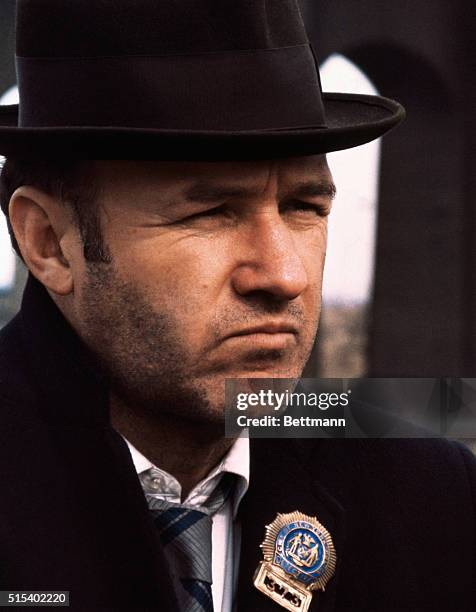 Gene Hackman as Popeye Doyle in the movie The French Connection which won Picture of the Year & for which he won an Oscar.