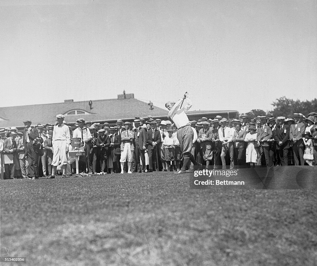 Chick Evans Golfing