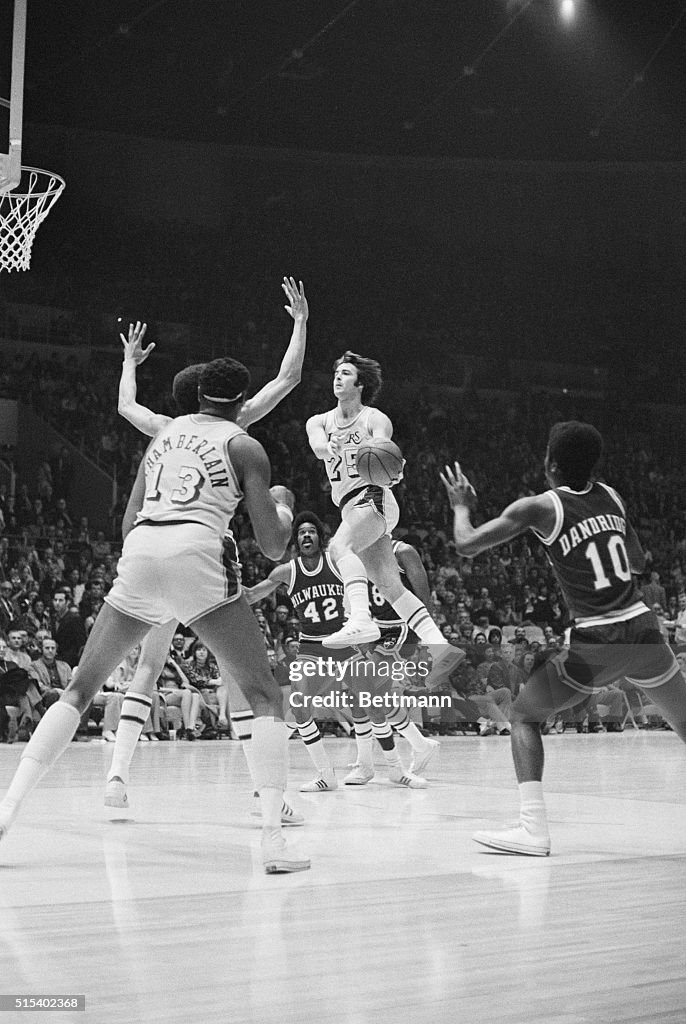 Basketball Players During a Game
