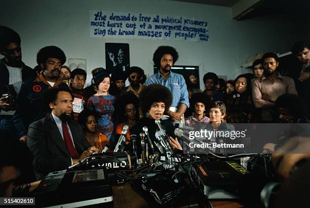 San Jose, CA: Angela Davis attended her first news conference since being released on bail and told an audience of 200 newsmen and supporters that...