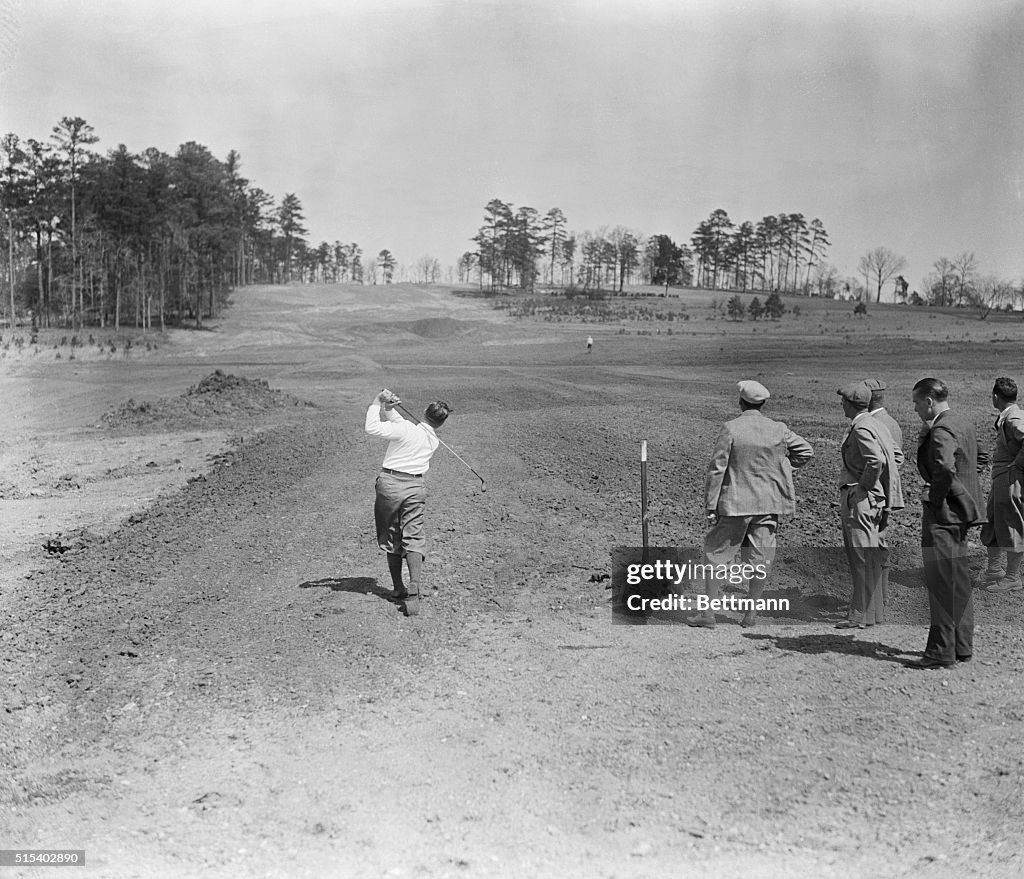 Bobby Jones Testing Augusta National Golf Course