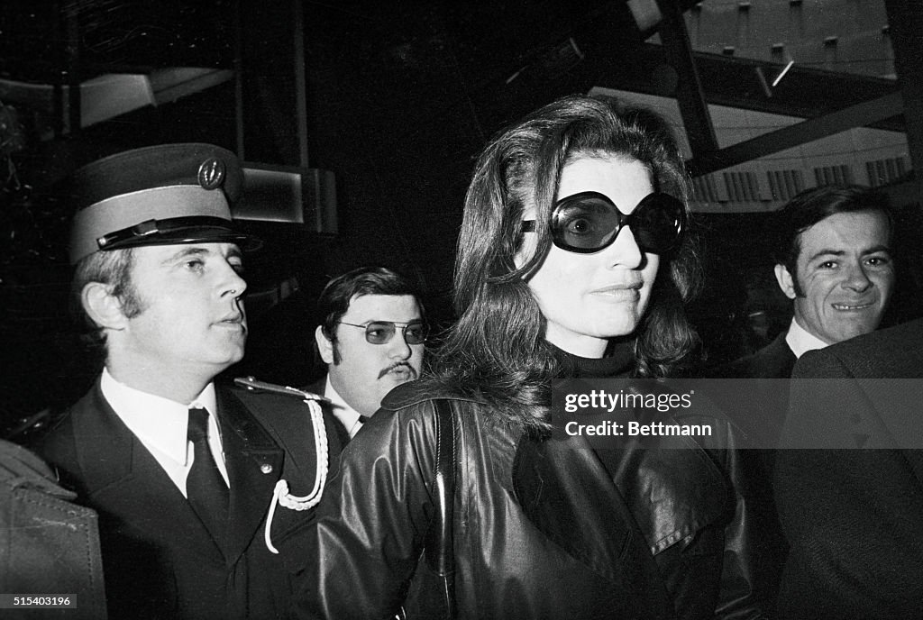 Jacqueline Onassis Wearing Dark Glasses by Bettmann