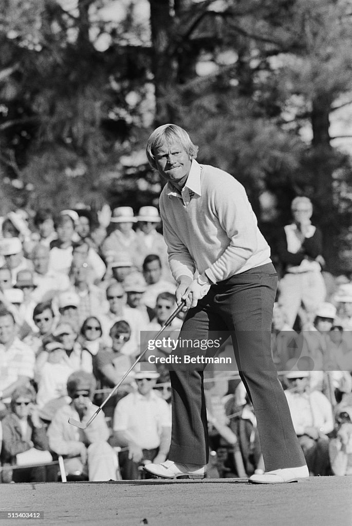 Jack Nicklaus Biting His Lip During Play