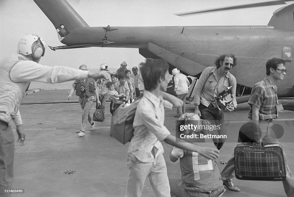 Navy Soldier Directing Evacuees