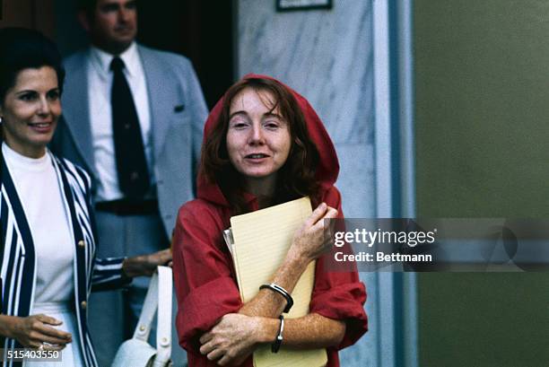 Sacramento, CA- Lynette "Squeaky" Fromme, shown leaving courthouse after her first hearing on the charge of attempting assassination of President...