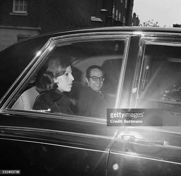 Heiress Christina Onassis drives from her Mayfair flat May 7. As the new head of the Onassis tanker empire, Christina met officials of British...