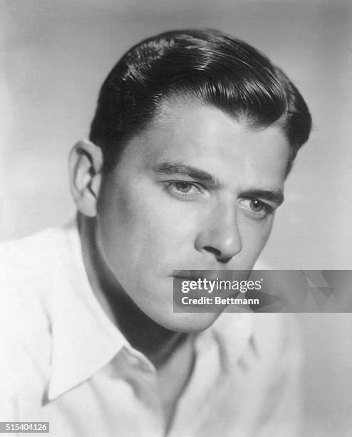 In Hollywood Days. Direct from the files of Warner Brothers, this is a portrait of Ronald Reagan in his early Hollywood years. Reagan, who played a...