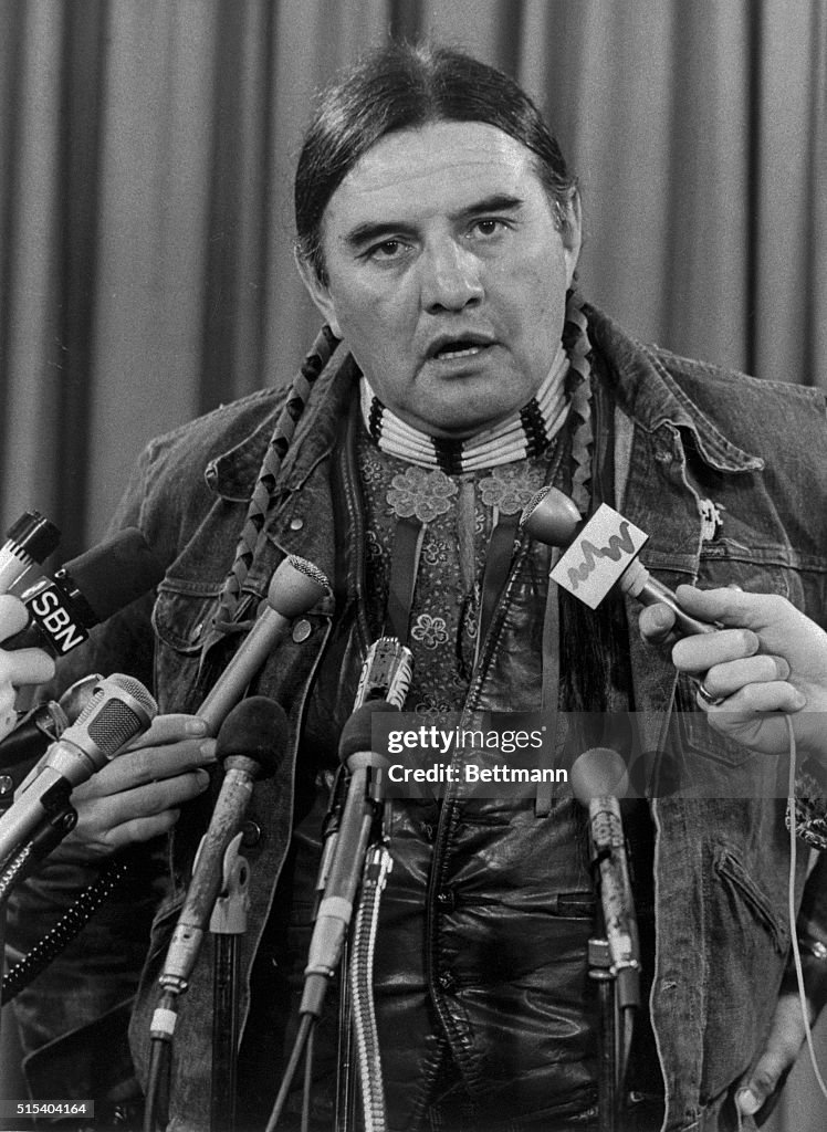 Vernon Bellcourt Speaking at News Conference