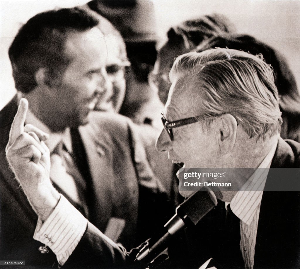 Nelson Rockefeller Flips Off Hecklers
