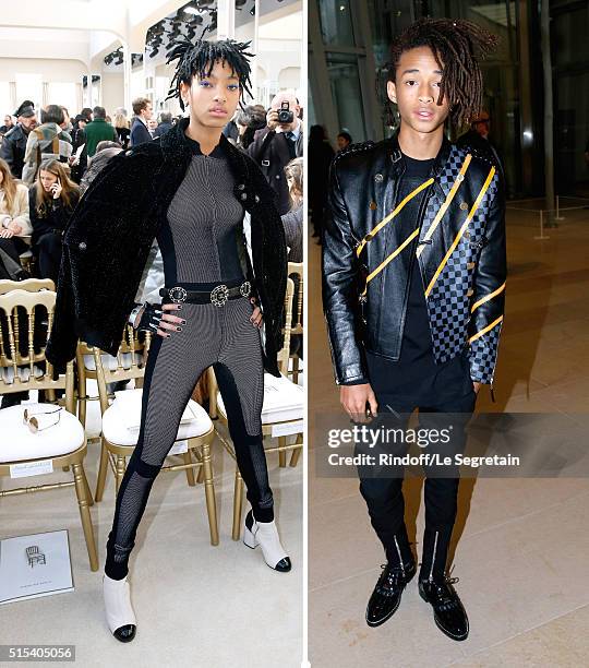 Children of Will Smith, Willow and Jaden look very similar during the Paris Fashion Week Womenswear Fall/Winter 2016/2017. Willow Smith attends the...