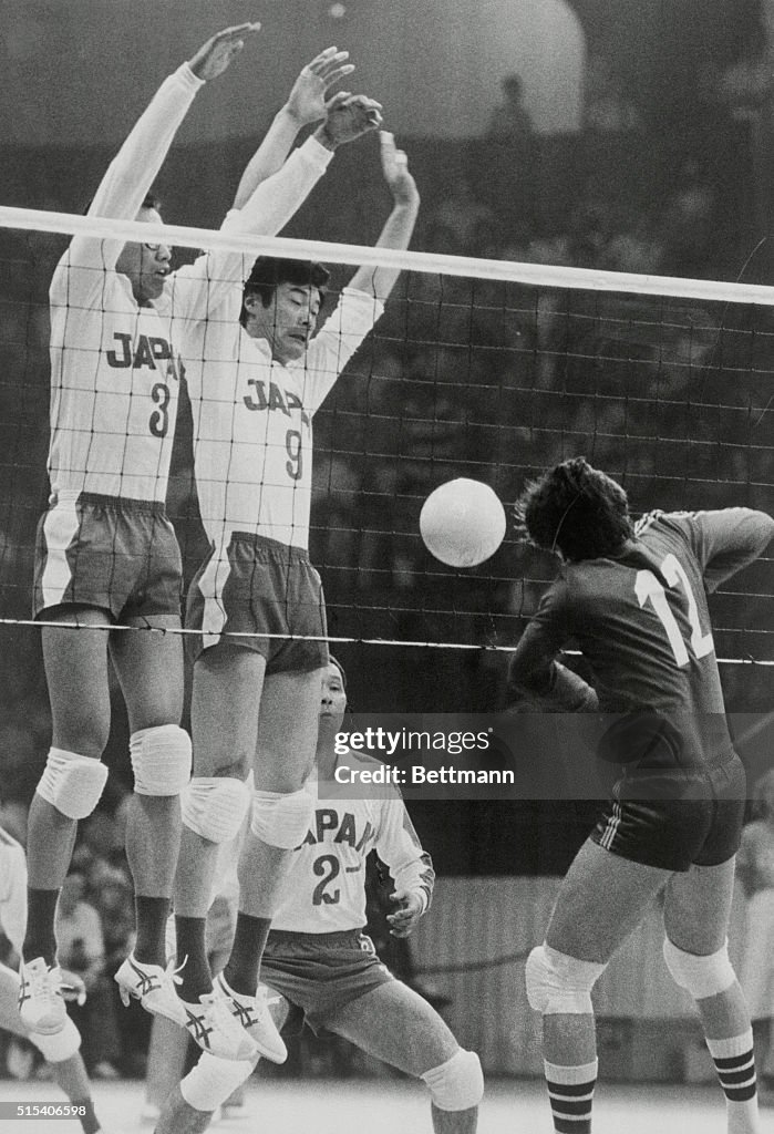 Male Competitors During Volleyball Game