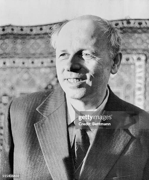 Moscow: Dissident Soviet physicist Andrei D. Sakharov, father of the Soviet hydrogen bomb, breaks into a grin after hearing that he was awarded the...