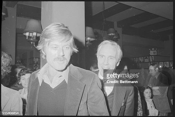 Robert Redford and Jason Robards attend the New York Film Critics Circle Awards held at the famous Sardi's Restaurant. All the President's Men, in...