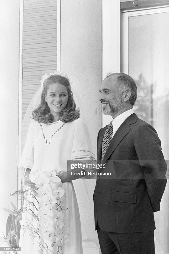 King Hussein and Queen Noor on Their Wedding Day