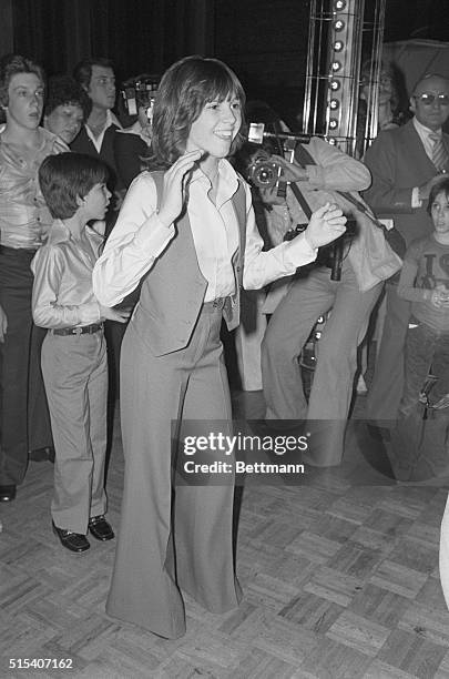 New York: Young Kristy McNichol, who has a featured role in the TV series, Family, doing a disco-dance at Studio 54 here. The occasion was a...