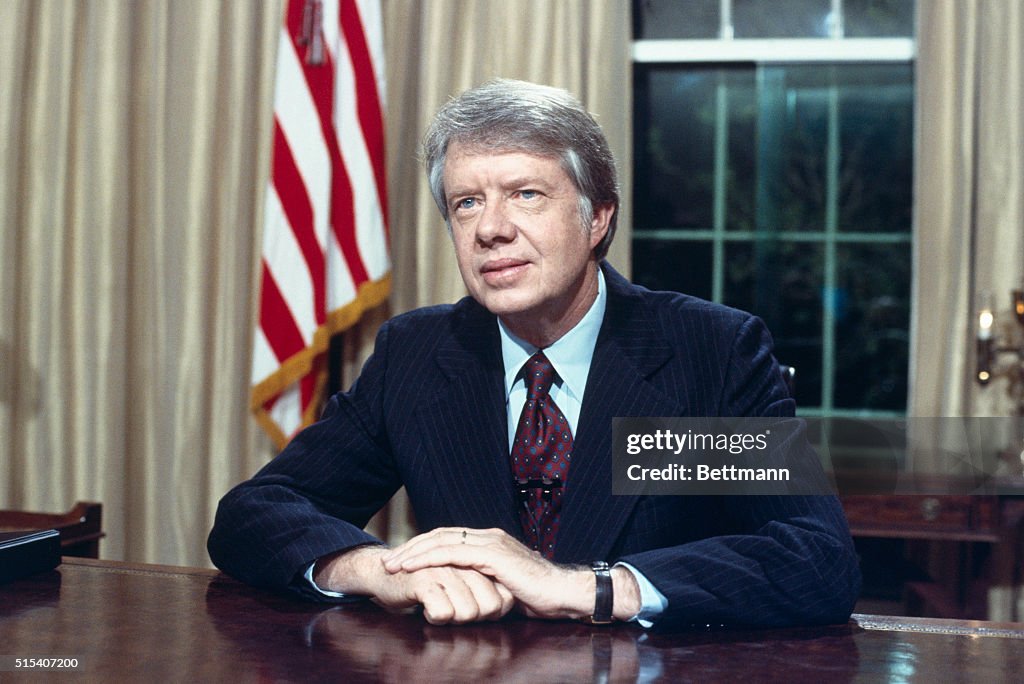 Jimmy Carter at His Desk