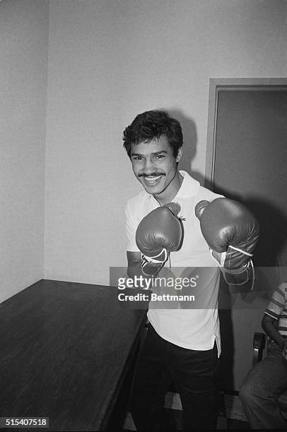 July 26-New York, New York: Alexis Arguello, the world junior lightweight champion who has knocked out forty-nine out of the fifty-nine opponents he...