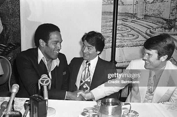 The San Franciso 49ers 3/24 acquired superstar running back O.J. Simpson from the Buffalo Bills in a trade for 5 draft choices over 3 years....