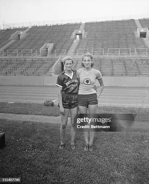 Mildred "Babe" Didrickson, the super athlete of Dallas, Texas, and a one girl track team from her state, won 30 points in the National A.A.U. Track...