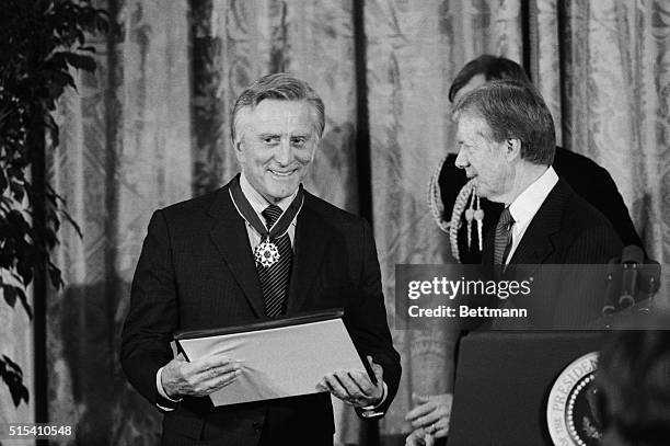 Washington, D.C.-: Kirk Douglas gets Medal of Freedom.