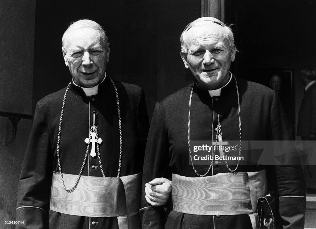 Pope John Paul II and Cardinal Stefan Wyszynsk