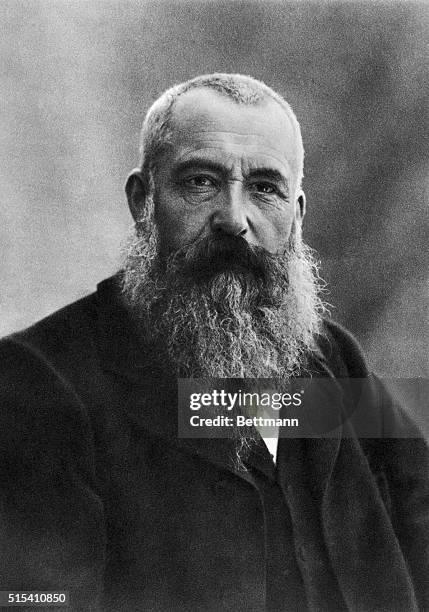 Portrait of Claude Monet , French Impressionist painter. Photographer by Nadar.