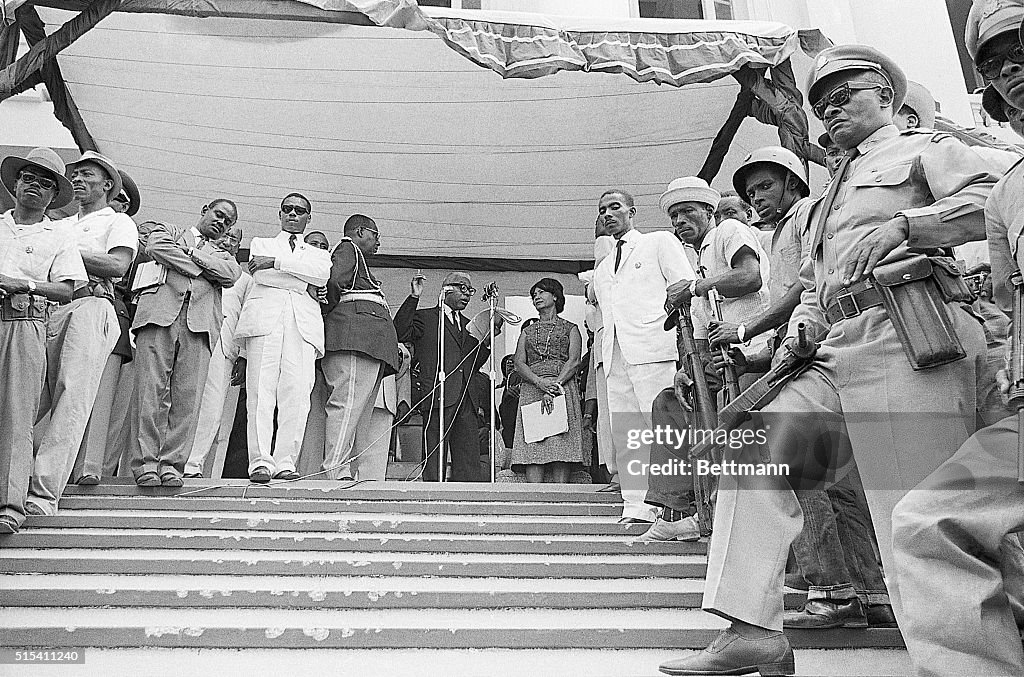 Francois Duvalier Delivers Address