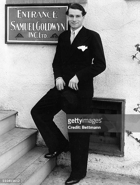 Laurence Olivier, British star, shown at the Samuel Goldwyn Studios.