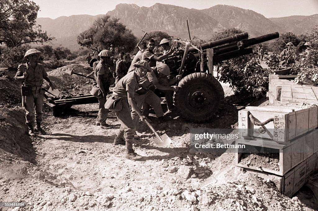 Turkish Troops in Cyprus with Large Gun