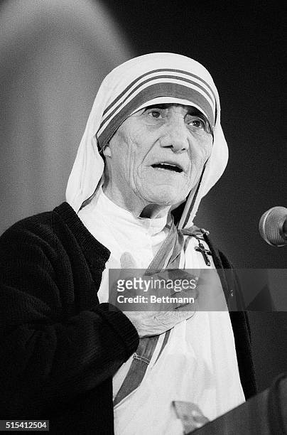 Washington, DC - Mother Teresa attending the National Right to Life convention in Washington DC.