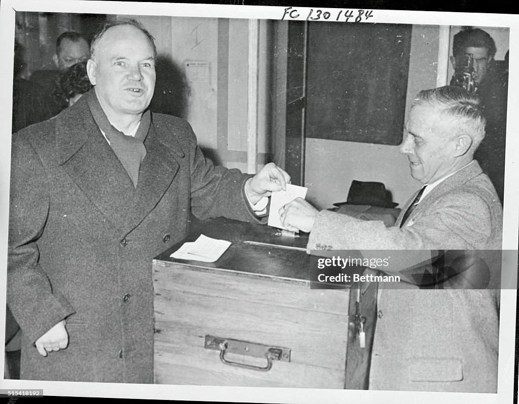 Maurice Thorez Casting His Vote