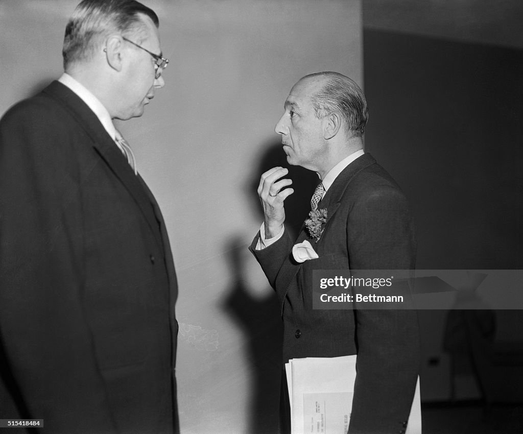 Arkady Sobolev Talking with Jose S. De Erice on the Subject of Peace