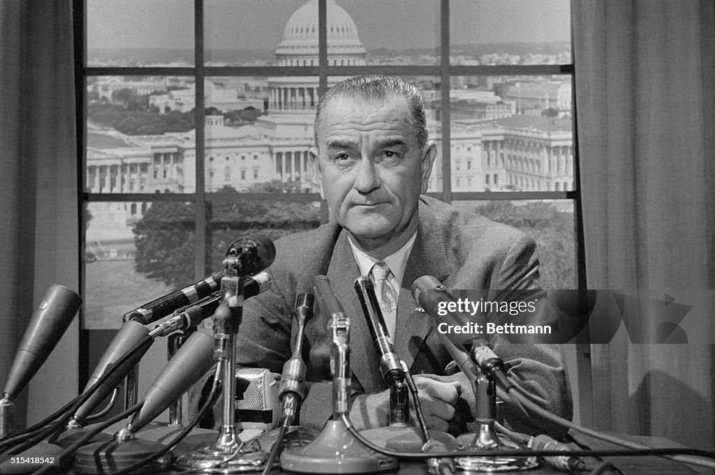 Lyndon B. Johnson at Press Conference