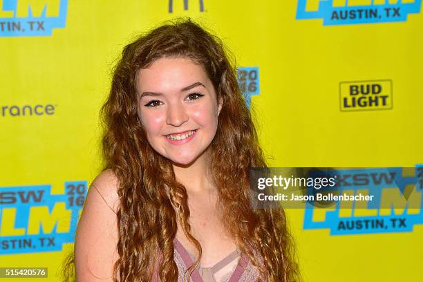 Actress Reagan Yates attends the premiere of "Rainbow Time" during the 2016 SXSW Music, Film + Interactive Festival at Alamo Lamar D on March 13,...