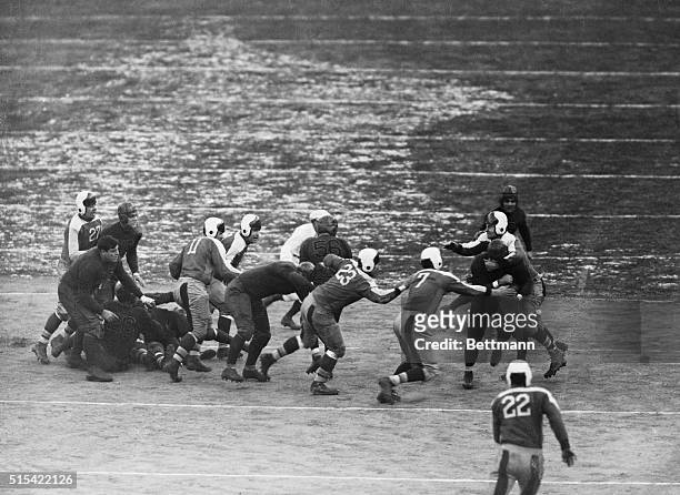 New York: Nagurski. Stopping The Bronko In Game Against Giants. Bronko Nagurski of the Chicago Bears started a fake spin off tackle and gained eight...
