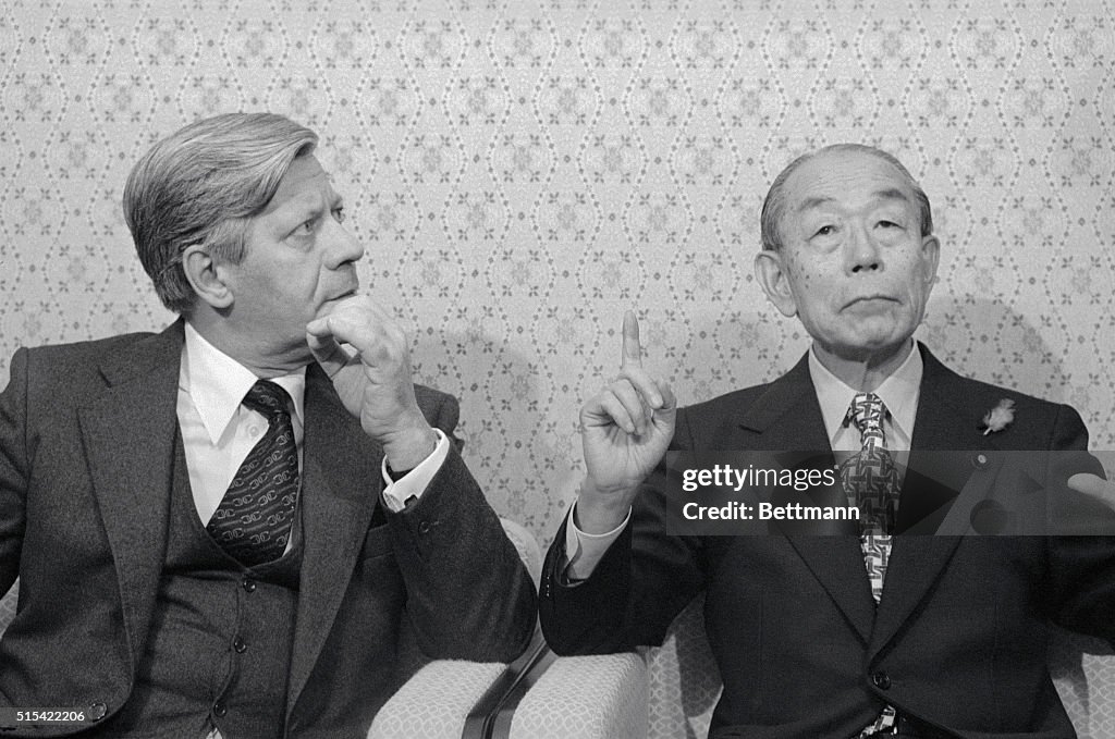 Helmut Schmidt and Takeo Fukuda