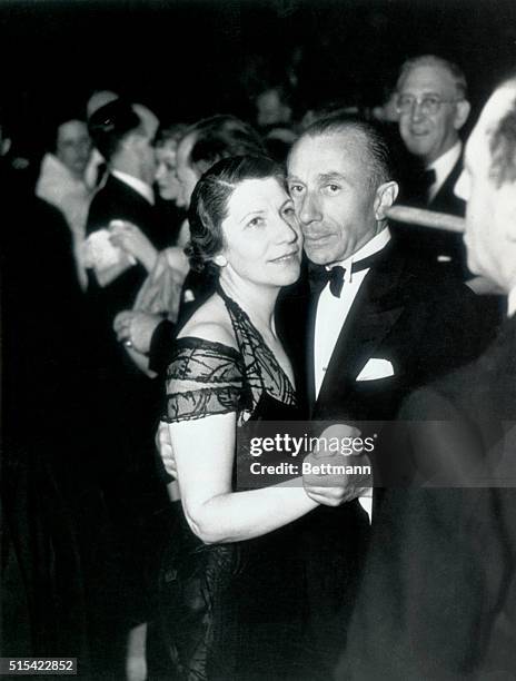 Warner Brothers, with his wife at awards banquet of the Academy of motion Picture Arts and sciences in the Biltmore Hotel.