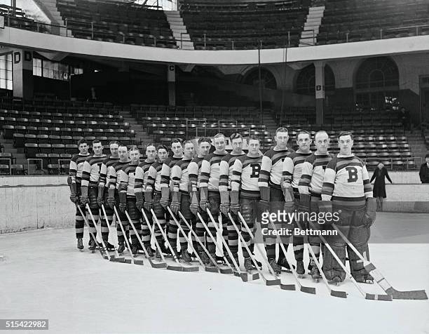 To Play for Hockey Championship. Boston, Massachusetts: The members of the Boston Bruins, professional hockey team, who go into the Stanley Cup...
