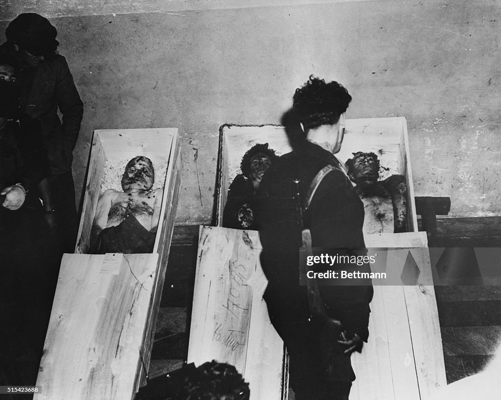 Italian Partisan Looking at Benito Mussolini After His Execution