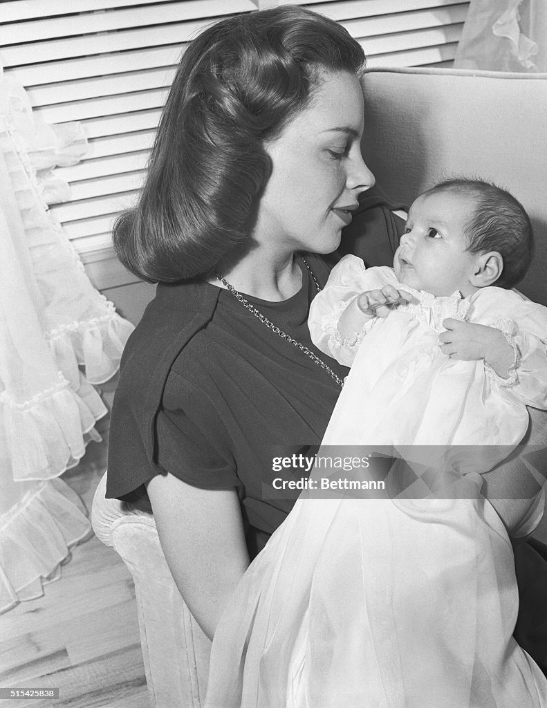 Judy Garland Holding Liza Minnelli as a Baby