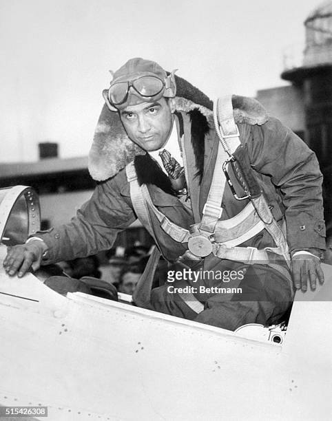 Pilot Howard Hughes in Airplane Cockpit