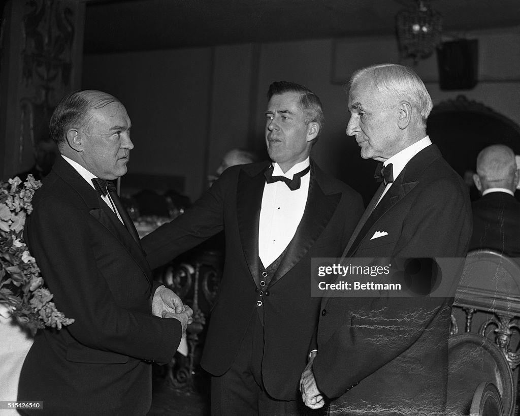 Political Leaders Having Conversation at Victory Dinner in Washington, D.C.