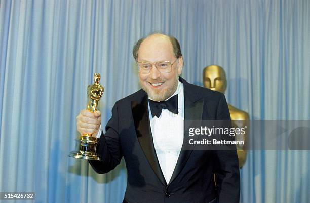 Hollywood, California: John Williams, the winner of the 1982 Academy Award for the Best Original Score for E.T., stands backstage during the Academy...