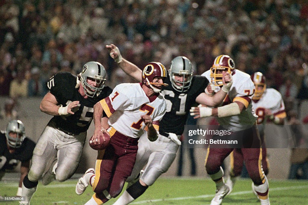 Joe Theismann About to Be Tackled