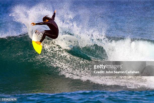 surfing in the mediterranean sea - tunisia surfing one person stock pictures, royalty-free photos & images