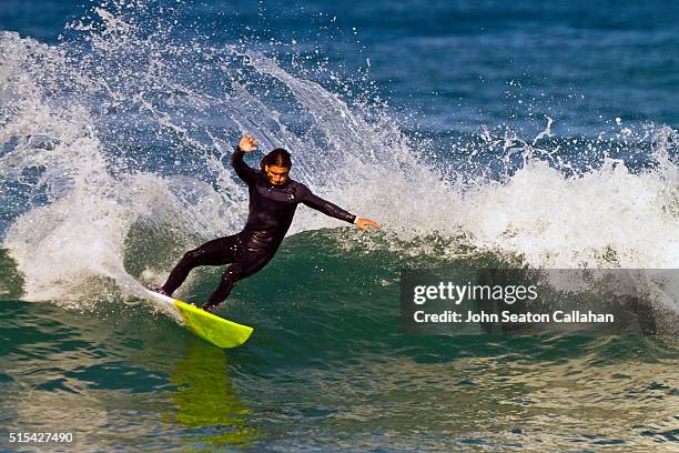 surfing in the mediterranean sea - tunisia surfing one person stock pictures, royalty-free photos & images