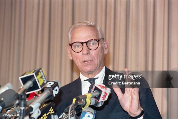 Chairperson of Union Carbide, Warren Anderson, upon his return from India where he had been arrested for Union Carbide's role/ownership of the...