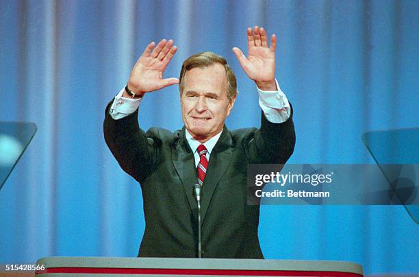 New Orleans: Vice President George Bush accepts the Republican presidential nomination, August 18th.