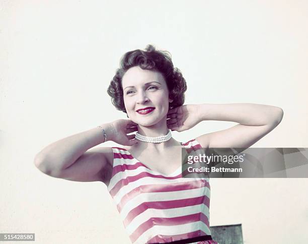 Betty White, television star is shown in this photograph.