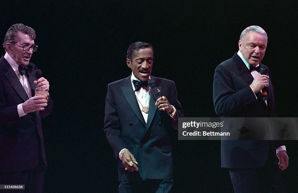 Dean Martin Singing with Sammy Davis Jr. and Frank Sinatra